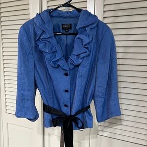 Adrianna Papell Blue Evening Blouse